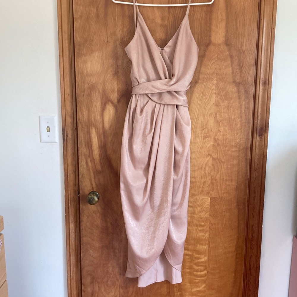 Baltic Born blush/rose/salmon midi formal dress sz medium